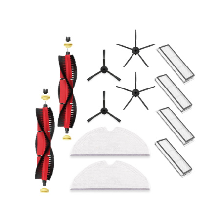 Набор аксессуаров Maxi для робота-пылесоса Xiaomi Mi Robot Vacuum Cleaner 1S (SDJQR03RR), основная щетка с роликами, черные боковые щетки